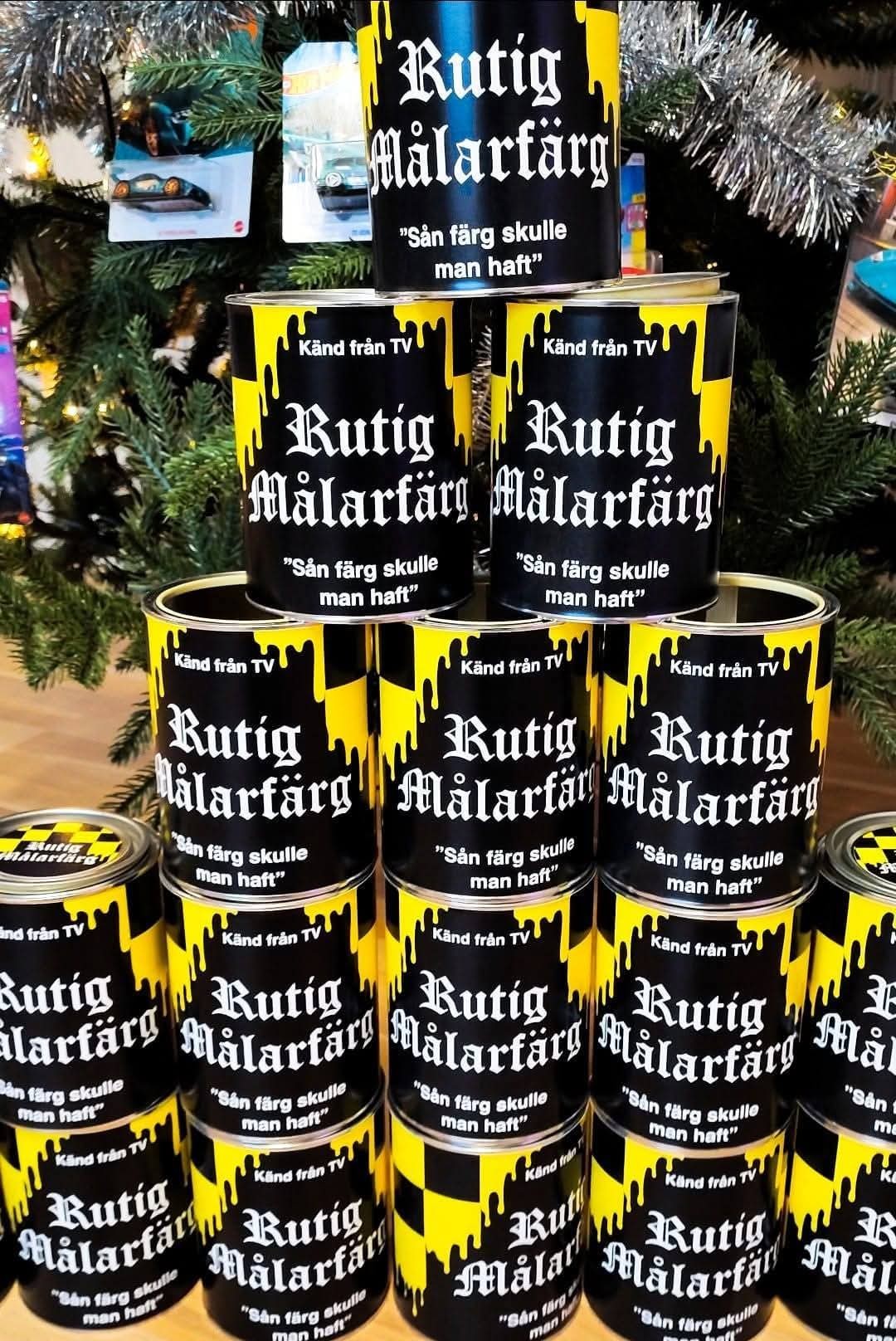 Rutig Målarfärg burk