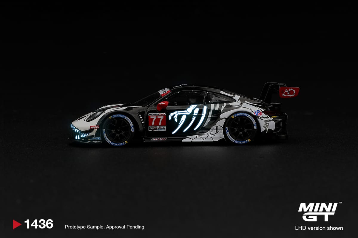 Mini GT Porsche 992 "Rexy" Självlysande (box)