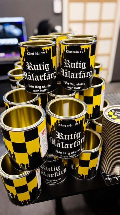 Rutig Målarfärg burk