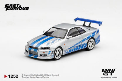 Mini GT Fast And Furious Skyline R34