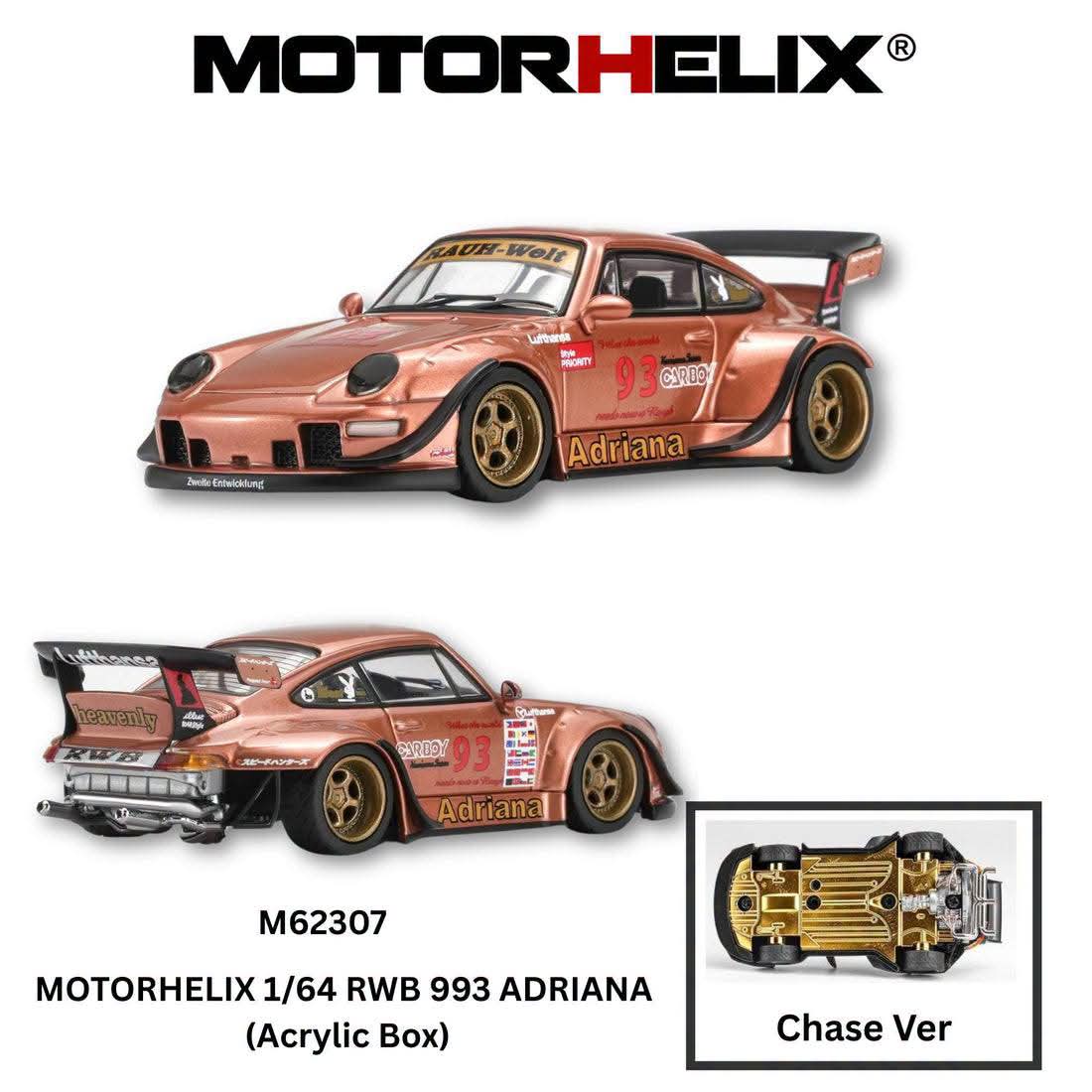 Motorhelix Porsche 993 RWB Adriana (akrylbox)