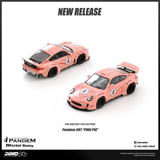 Inno64 Porsche 997 Pandem Pink pig