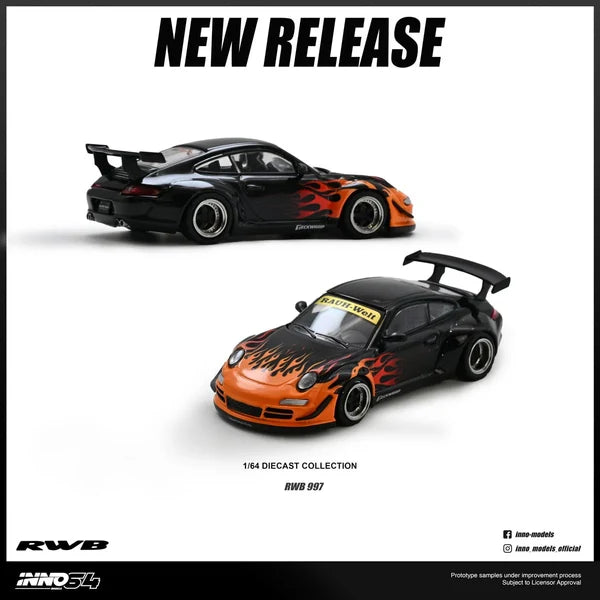 Inno64 Porsche 997 RWB Flames
